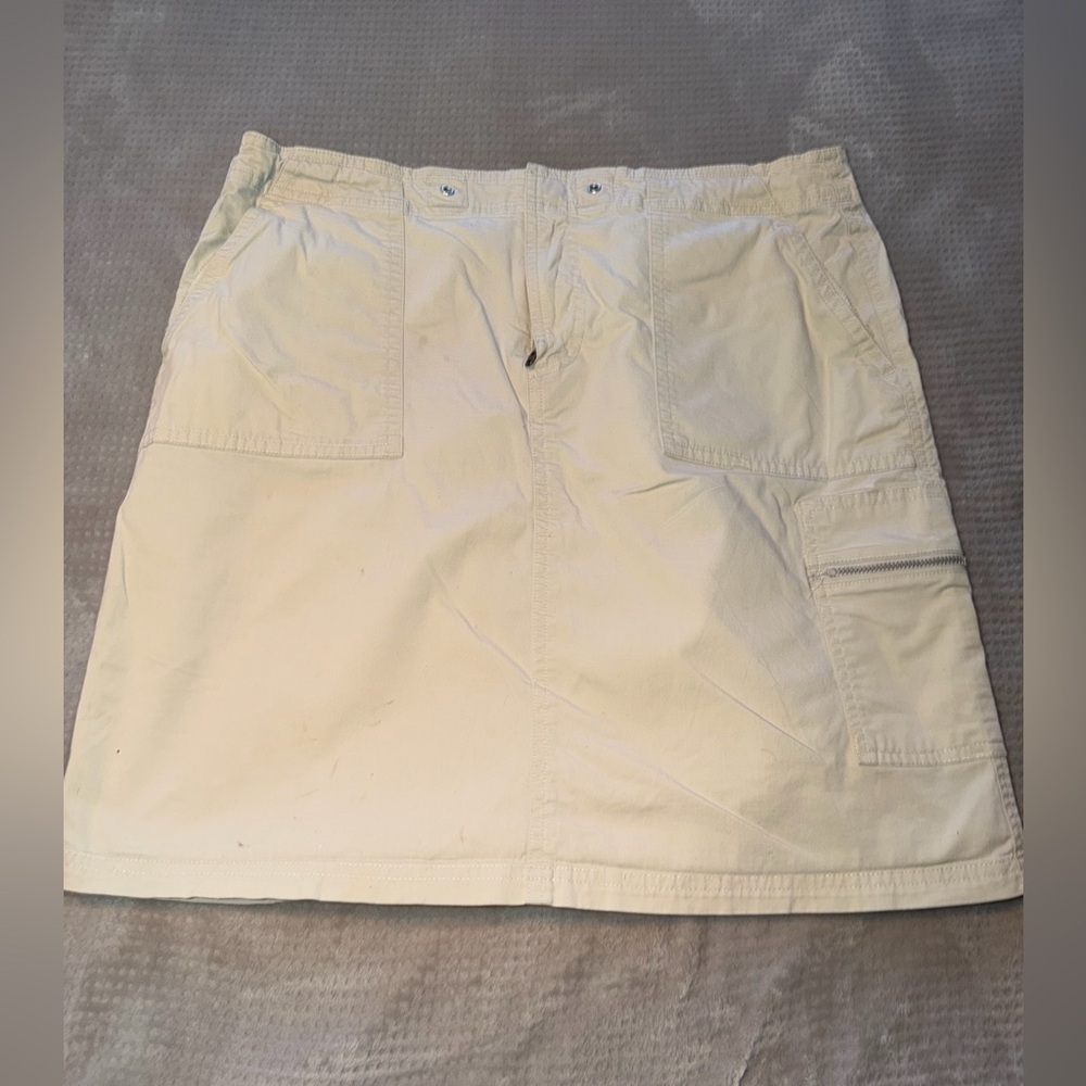 GAP Cream Stretch Utility Skirt with Cargo Details Medium